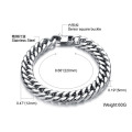 New Fashion Simple Bracelets Vintage Gold Handmade Stainless Steel Leather Men Bracelet